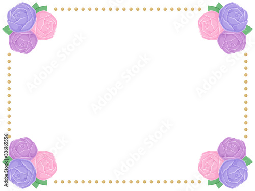 薔薇のフレームイラスト