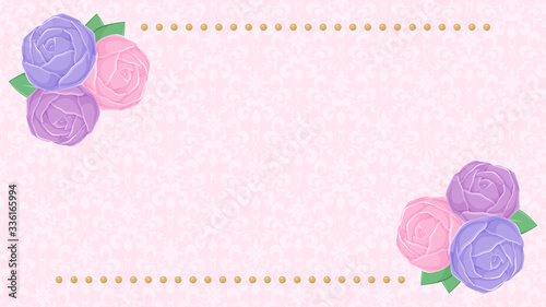 薔薇の背景イラスト_16:9