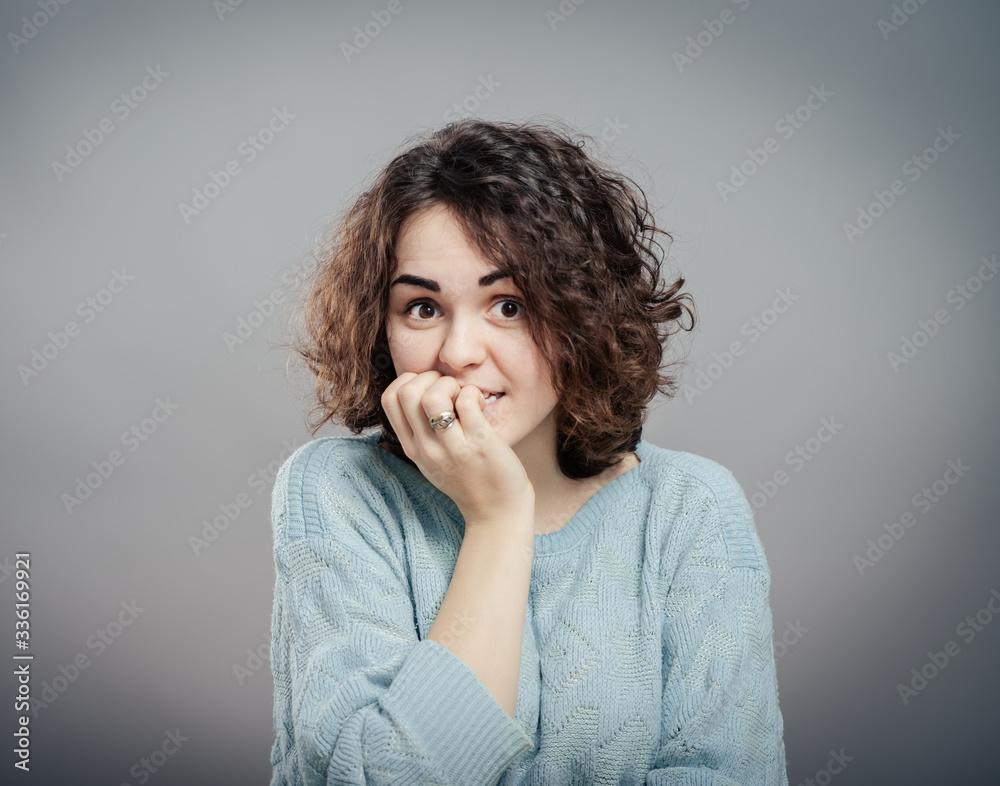 Thinking woman pondering over something Thinking woman pondering over something