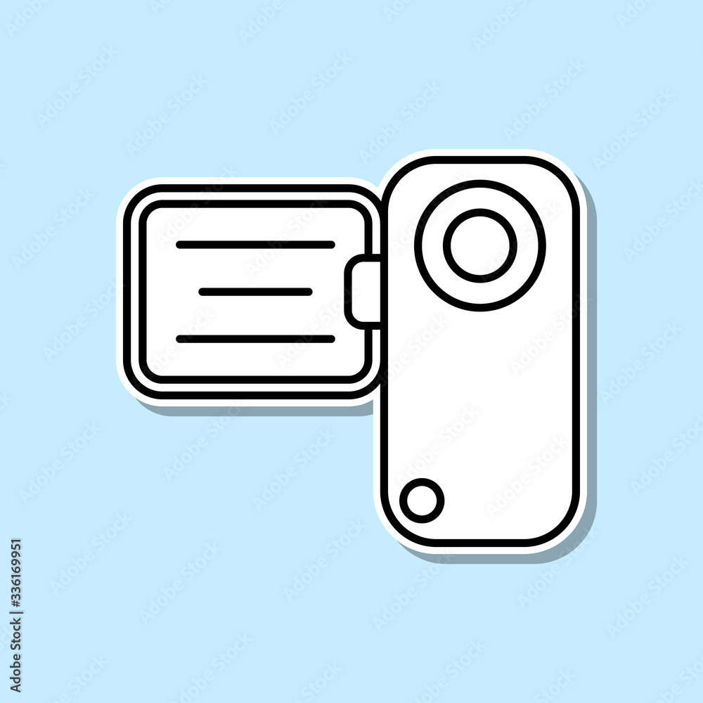 Handy Cam line Icon. Travel sticker icon. Simple thin line, outline vector of Turizm icons for ui and ux, website or mobile application Handy Cam line Icon. Travel sticker icon. Simple thin line, outline vector of Turizm icons for ui and ux, website or mobile application