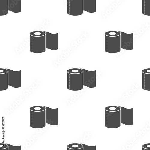 Seamless pattern with toilet paper rolls. Vector illustration