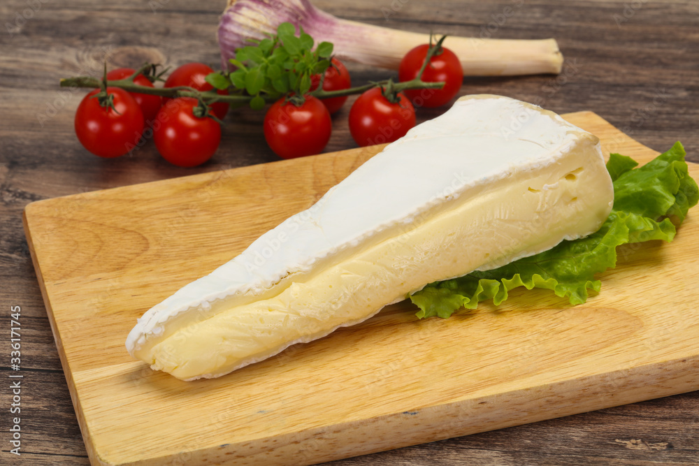 Brie cheese triangle served salad Brie cheese triangle served salad