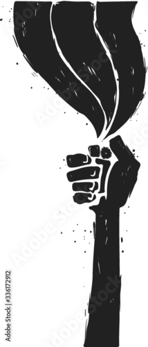 Hand sign with lighter, grunge template for your slogan, text or announcement. Rock and roll background. Reggae poster.  
