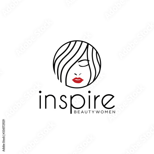 Women Wellness Logo Design Template . women beauty logo Cosmetic Template vector icon design . Beautiful woman Logo Design Illustration . Woman logo for Spa  Fashion   Beauty
