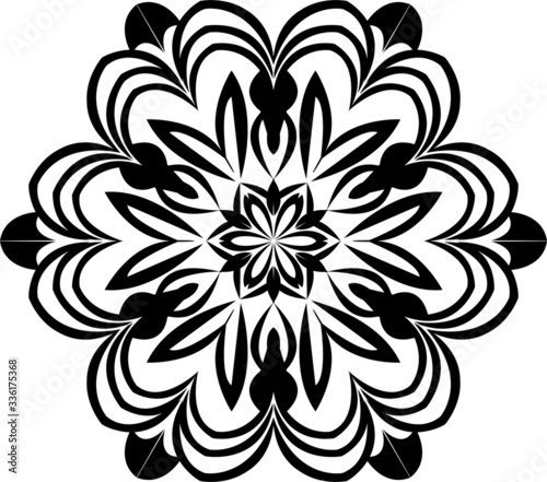 Mandalas for coloring book.Vector Beautiful Mandala.vector illustration. Black color mandala on white isolated background.