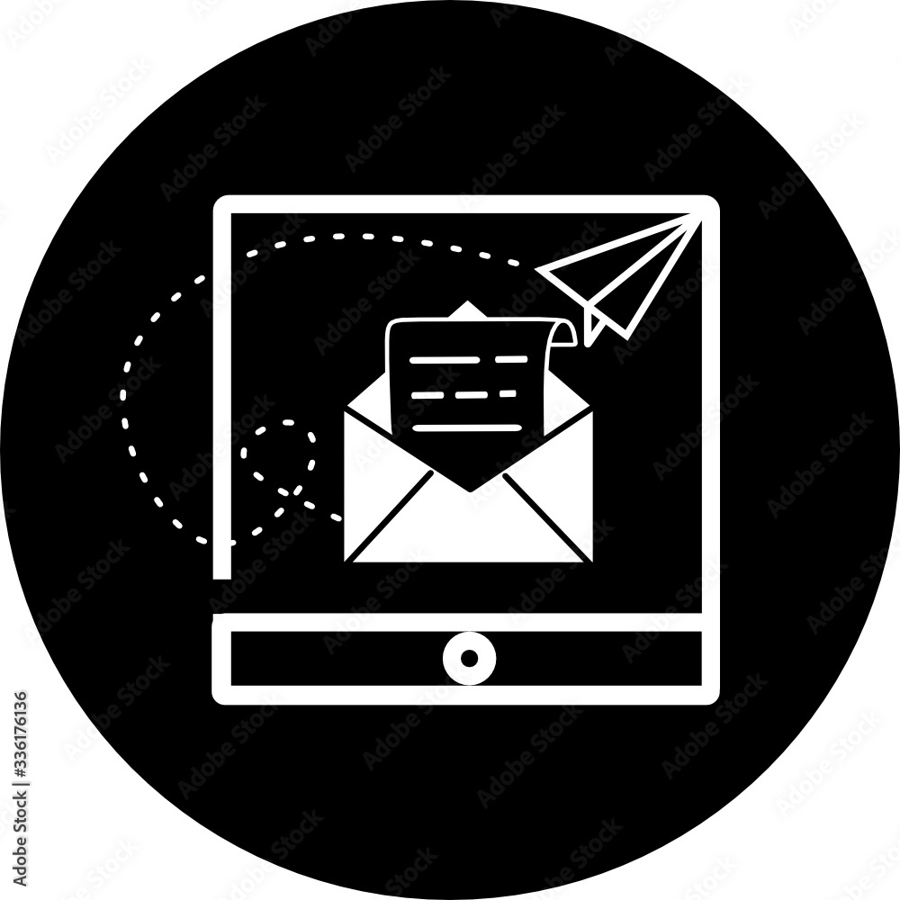 Email Icon Black Circle