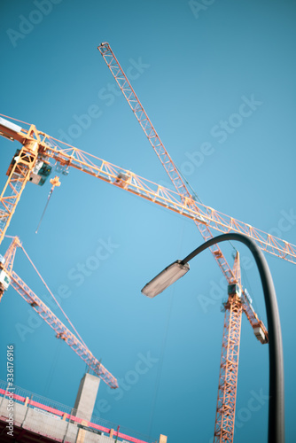 construction site with crane