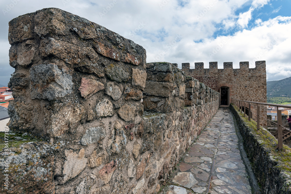Wall of the city of Caceres in Extremadura, Spain.