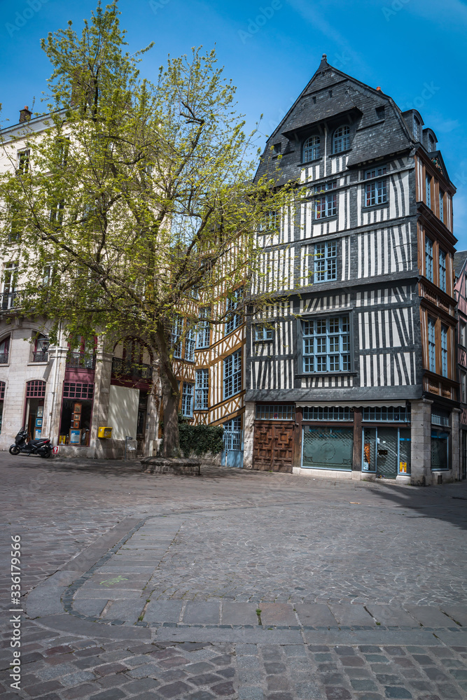old houses in the city Rouen