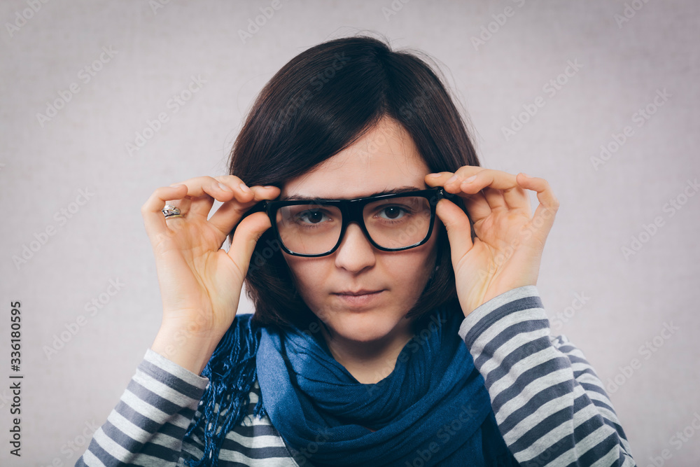 young woman in glasses young woman in glasses