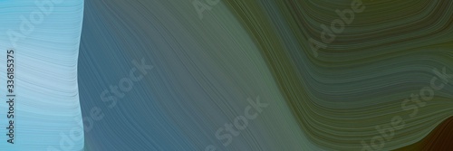 elegant decorative header design with dark slate gray, sky blue and teal blue colors. fluid curved lines with dynamic flowing waves and curves