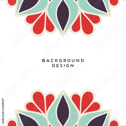 card design. Vintage floral invitation card template