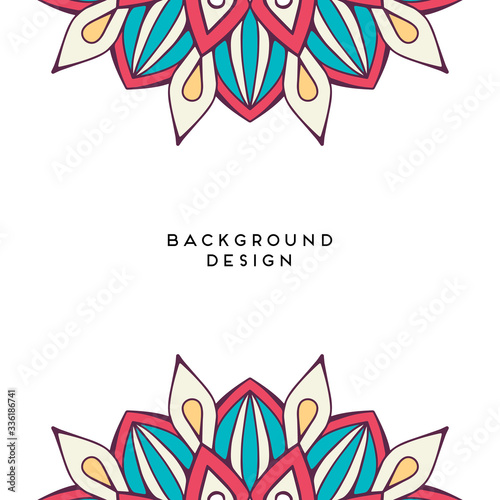 card design. Vintage floral invitation card template
