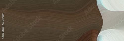 elegant artistic horizontal banner with old mauve, silver and rosy brown colors. fluid curved lines with dynamic flowing waves and curves
