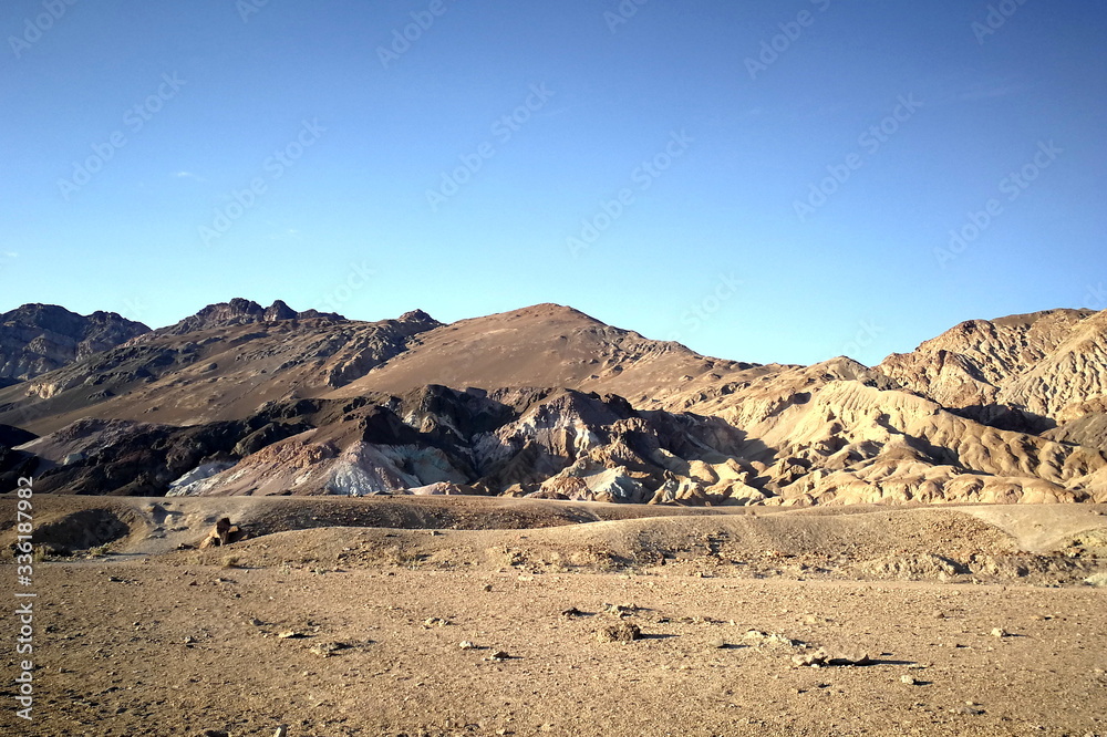 Beautiful desert panorama of death valley