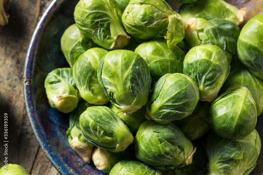Raw Organic Green Brussel Sprouts Raw Organic Green Brussel Sprouts