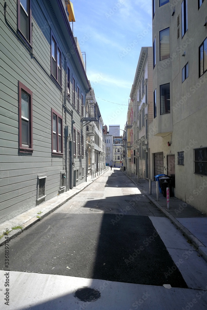Empty alley in San Francisco