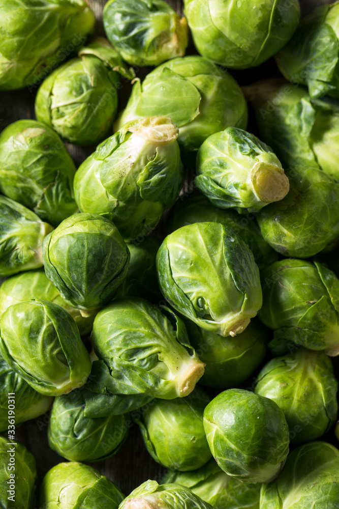 Raw Organic Green Brussel Sprouts Raw Organic Green Brussel Sprouts