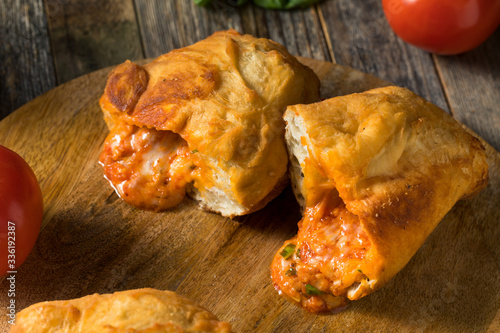 Homemade Italian Cheesy Panzerotti Calzone photo