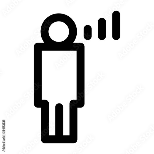 Talking person icon in line style.