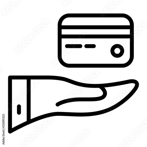 Credit Card Icon illustration. Bank card icon. Finance, payment, money concept. Atm card, ecommerce sign. Online payment symbol for perfect web and mobile app designs.