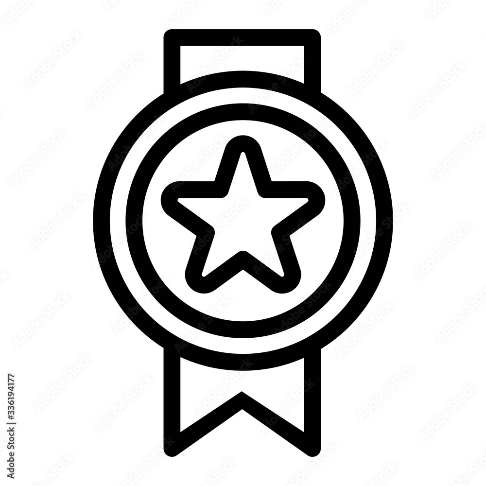 Medal icon in line style. Award, prize, trophy symbols. Victory, winning illustrations. Success, high quality performance concept in business. Medal icon in line style. Award, prize, trophy symbols. Victory, winning illustrations. Success, high quality performance concept in business.