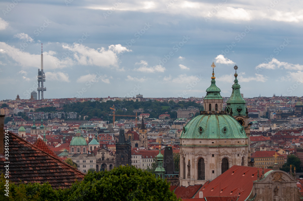 View of Prague from the hill of Prague Castle.