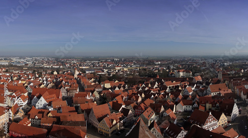 Panorama über der Stadt Nordlingen in Deutschland