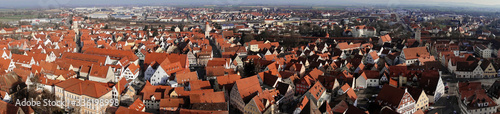 Panorama über der Stadt Nordlingen in Deutschland