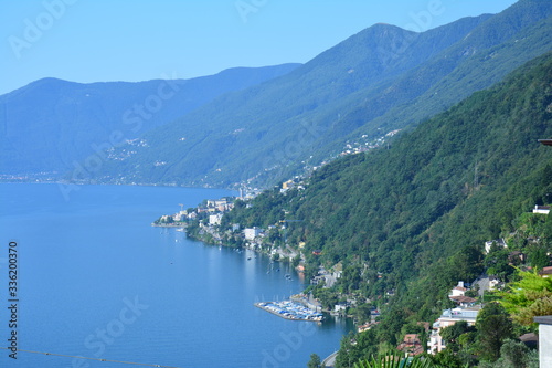 Vue Panoramique lac Majeur Suisse Italie 