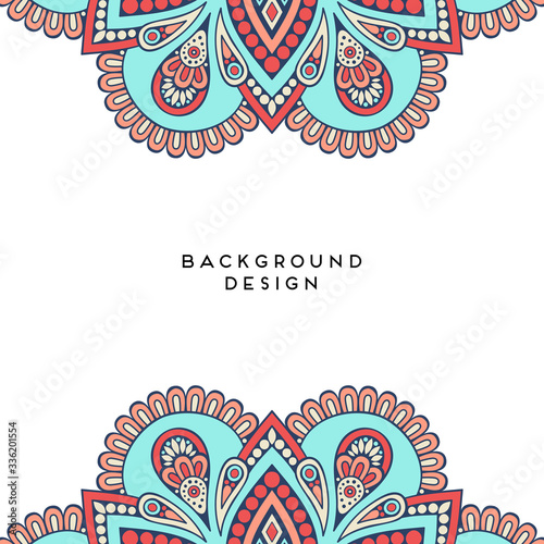 card design. Vintage floral invitation card template