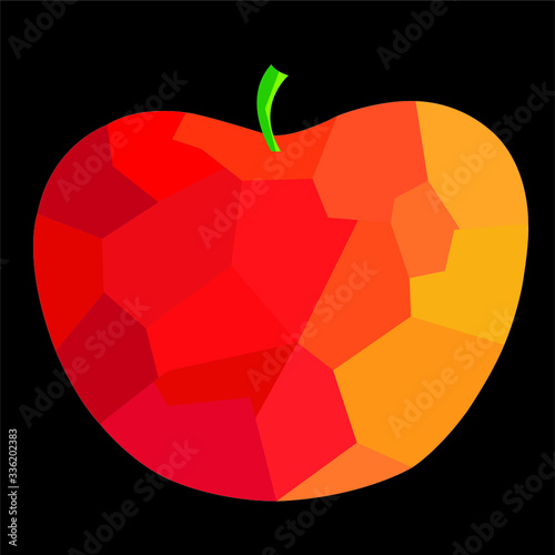 Vector manzana vitral