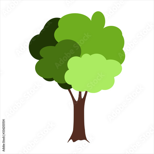 Green Tree. Tree green icon isolated on white background
