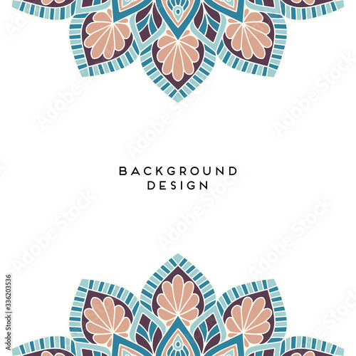 card design. Vintage floral invitation card template