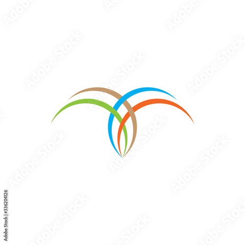 Modern Dates Tree logo design vector