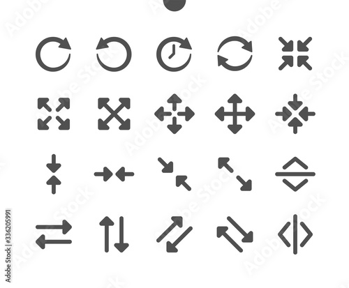 Arrows v3 UI Pixel Perfect Well-crafted Vector Solid Icons 48x48 Ready for 24x24 Grid for Web Graphics and Apps. Simple Minimal Pictogram