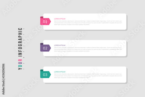Infographics design vector. Business concept with 3 options, steps or processes.