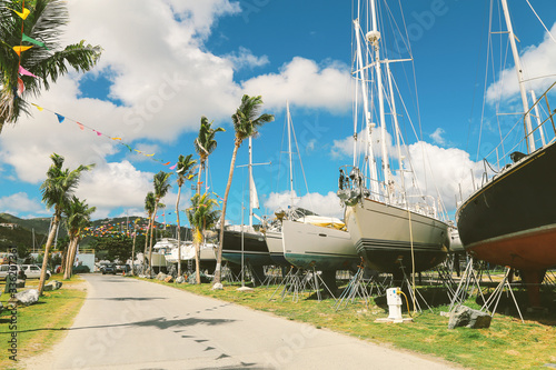 Power boats sheltered parking facility marina