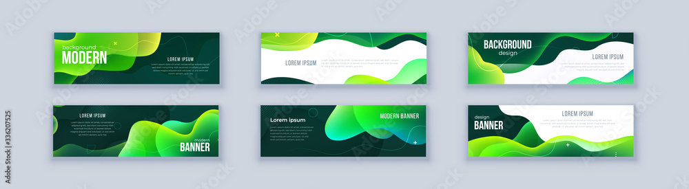 Liquid abstract banner design. Fluid Vector shaped background. Modern Graphic Template Banner pattern for social media and web sites