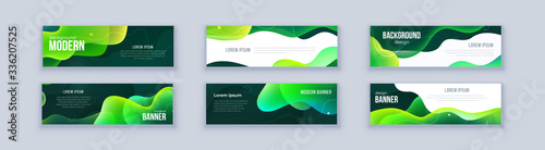 Liquid abstract banner design. Fluid Vector shaped background. Modern Graphic Template Banner pattern for social media and web sites