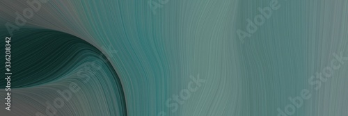 elegant colorful banner design with dim gray, very dark blue and dark slate gray colors. fluid curved lines with dynamic flowing waves and curves © Eigens
