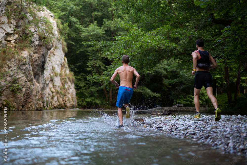 Runners in nature