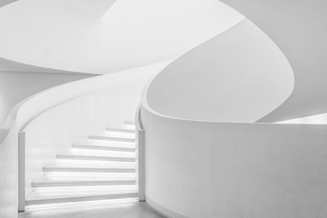 Empty space in white architecture