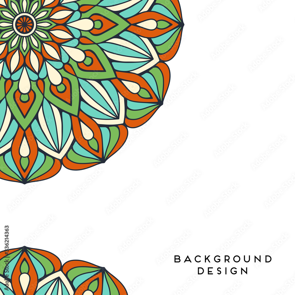 Vector background with ornaments. Vector mandala Vector background with ornaments. Vector mandala