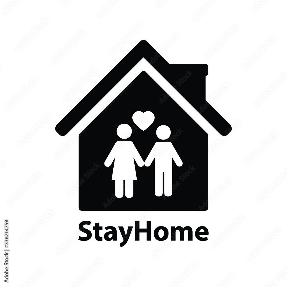 stay home icon sign lockdown icon home icon with lock symbol quarantine stay home icon sign lockdown icon home icon with lock symbol quarantine