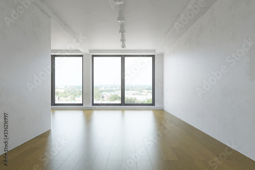 Simple Room Design with White Plaster Wall