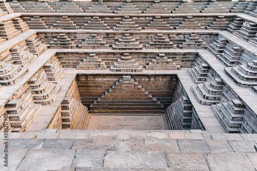 Beautiful ancient Stepped Tank in Hampi