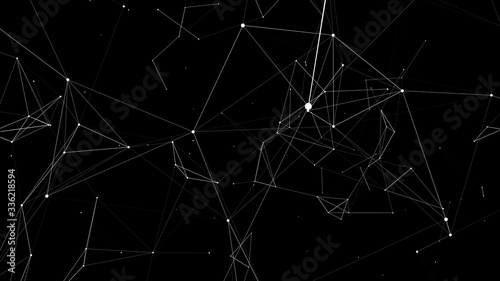 Digital plexus of lines and dots. Network or connection. Abstract digital background. Cosmic vector illustration.