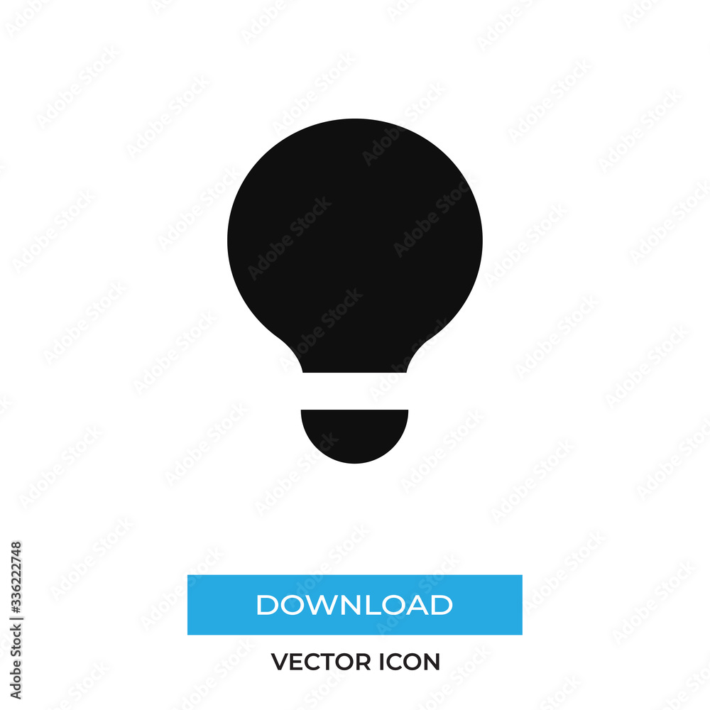 Light bulb vector icon, simple sign for web site and mobile app. Light bulb vector icon, simple sign for web site and mobile app.
