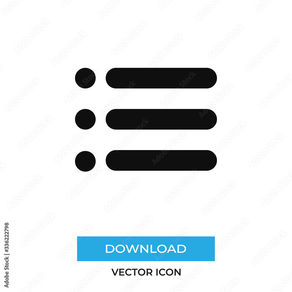 List vector icon, simple sign for web site and mobile app. List vector icon, simple sign for web site and mobile app.